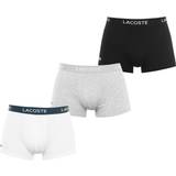 Lacoste Sort Undertøj Lacoste Boxer Briefs 3-pack - Black/White/Grey Chine