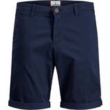 Jack & Jones S Bukser & Shorts Jack & Jones Bowie Solid Chino Shorts - Blue/Navy Blazer