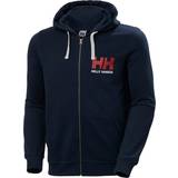 M - Polyuretan Sweatere Helly Hansen HH Logo Full Zip Hoodie - Navy