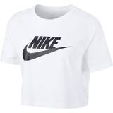 52 - Dame T-shirts & Toppe Nike Women's Sportswear Essential Cropped T-shirt - White/Black