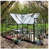 Fritstående drivhuse Halls Greenhouses Orangeri 12.9 m² Hærdet glas