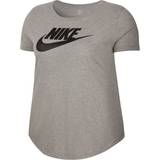 30 - Ballonærmer - Dame Overdele Nike Sportswear Essential Plus Size T-shirt Women's - Grey/Black