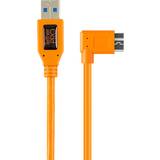 Han - Han - Orange - USB-kabel Kabler Tether Tools USB A-USB Micro-B Angled 3.0 0.5m 0.5m
