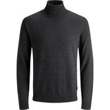 Polotrøjer Sweatere Jack & Jones Emil Knit Roll Neck - Dark Grey Melange
