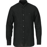 Morris Sort Tøj Morris Douglas Linen Shirt - Black
