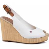 41 ½ - Dame Espadrillos Tommy Hilfiger Iconic High Wedge Slingback - Ivory