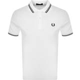 Fred Perry Dame Overdele Fred Perry Twin Tipped Polo Shirt - White