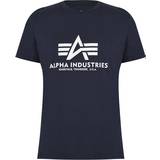 Alpha Industries Blå Overdele Alpha Industries Basic Logo T-shirt - Navy Blue/White