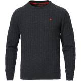 Morris Grå Sweatere Morris Merino Cable O-Neck Sweater - Grey