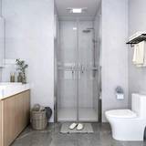 Frostet - Hvide Brusedøre vidaXL Shower Door (148784) 1010x1900mm