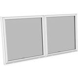 2-fag - Hvide Tophængte vinduer Sparvinduer TS0202 Træ Tophængte vinduer Vindue med 2-lags glas 78x38cm