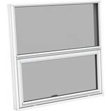 2-lags glas - Hvide Tophængte vinduer Sparvinduer FT0102 Træ Tophængte vinduer Vindue med 2-lags glas 38x74cm