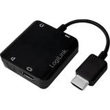 Rund - USB A micro Kabler LogiLink HDMI-HDMI/Optical/3.5mm/USB A Micro