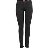 Modal Bukser & Shorts Only Carmen Reg Skinny Fit Jeans - Black/Black Denim