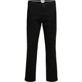 Selected Slim Bukser & Shorts Selected Slim Fit Flex Chinos - Black/Black