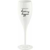 Hvid - Plast Glas Koziol Make Dreams Happen Champagneglas 10cl 6stk