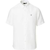 Morris Hvid Overdele Morris Douglas BD Linen Short Sleeve Shirt - White