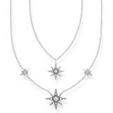 Thomas Sabo Cosmic Stars Double Necklace - Silver/Transparent