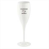 Hvid - Plast Glas Koziol Is The Answer Champagneglas 10cl 6stk