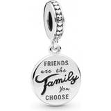 Pandora Friends Are Family Dangle Charm - Silver/Black