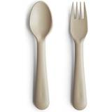 Børnebestik Mushie Dinnerware Fork & Spoon Set