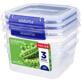 Køkkenopbevaring på tilbud Sistema Klip It Plus Madkasse 3stk 1.15L