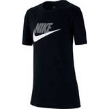 Sort T-shirts Børnetøj Nike Older Kid's Sportswear T-shirt - Black/Light Smoke Gray (AR5252-013)