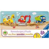 Ravensburger Knoppuslespil Ravensburger My First Wooden Puzzles Construction Site Vehicles 3 Pieces