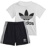 Bomuld Øvrige sæt Børnetøj adidas Infant Trefoil Shorts Tee Set - White/Black (FI8318)