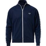 Fred Perry Polyester Tøj Fred Perry Taped Track Jacket - Carbon Blue