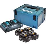 Makita Batterier Batterier & Opladere Makita Battery Pack 4xBL1840B + DC18RD