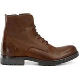Læder Støvler Jack & Jones Coat Leather Boots Brown/Cognac