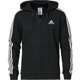 Adidas Sweatere adidas Essentials French Terry 3-Stripes Full-Zip Hoodie - Black/White