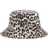 Dame - Leopard Hatte Ganni Seasonal Recycled Tech Bucket Hat - Leopard