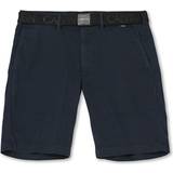 Calvin Klein Slim Organic Cotton Belted Shorts - Navy