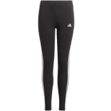 Stribede Bukser adidas Girls' Badge of Sport 3-Stripes Leggings Junior - Black/White (GN4046)