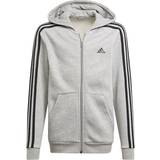 Drenge - Fleece Overdele adidas Boy's Essentials-3-Stripes Hoodie - Medium Grey Heather/Black (GQ8903)