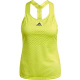 Dame - Gul - XXS T-shirts & Toppe adidas Heat.RDY Primeblue Tennis Y-Tank Top Women - Acid Yellow/Crew Navy