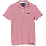 Superdry Poolside Pique Polo Shirt - Strong Bright Pink Speckled