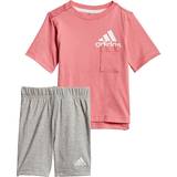Pink - Økologisk bomuld Øvrige sæt adidas Infant Badge of Sport Summer Set - Hazy Rose/White (GM8971)