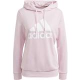 Adidas 26 - Dame Overdele adidas Women's Essentials Relaxed Logo Hoodie - Clear Pink/White