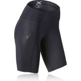 Burrebånd - Dame - Nylon - XXL Shorts 2XU Motion Mid-Rise Compression Short Women - Black/Dotted Black Logo