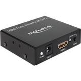 Hun – Hun - Kabeladaptere Kabler DeLock HDMI Audio Extractor HDMI - HDMI/Optical/Coaxial/3.5mm Adapter F-F