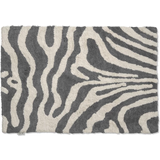 Håndlavede Bademåtter Classic Collection Zebra Sort, Brun, Hvid, Grå 60x90cm