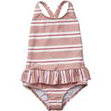 UV-beskyttelse Badetøj Liewood Amara Swimsuit - Pink/White/Apple Red Striped (LW12890-2103)