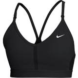 Sports-BH'er - Træningstøj Nike Dri-FIT Indy Light-Support Padded V-Neck Sports Bra - Black/Black/Black/White