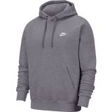 20 - 42 Overdele Nike Sportswear Club Fleece Pullover Hoodie - Charcoal Heather/Anthracite/White