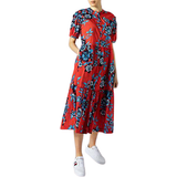Tommy Hilfiger Floral Print Relaxed Fit Maxi Kjole - Hot House Floral/Fireworks