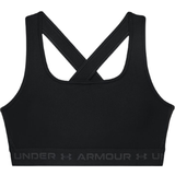 Under Armour Mid Crossback Sports Bra - Black/Jet Gray
