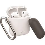 Grå Tilbehør til høretelefoner Puro Silicone Case With Hook for Airpods